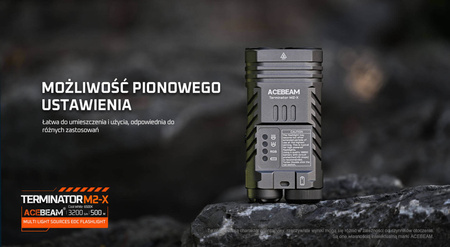 Latarka diodowa ACEBEAM Terminator M2-X Światło Białe 6500K Szara - 3200lm