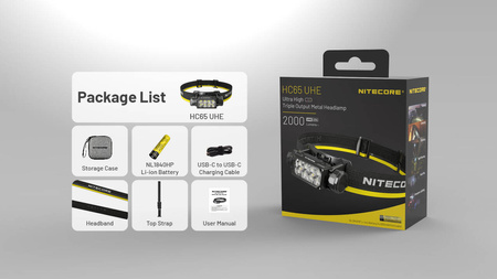 Latarka Nitecore HC65 UHE  2000lm