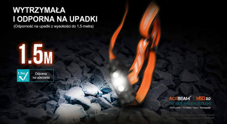 Latarka czołowa diodowa ACEBEAM H50 2.0 Światło Białe 5000K - 2000lm