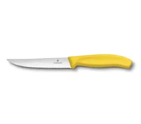 Nóż kuchenny Victorinox żółty 6.7936.12L8, dł. ostrza 12cm, ząbkowany