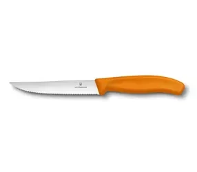 Nóż kuchenny Victorinox pomarańczowy 6.7936.12L9, dł. ostrza 12cm, ząbkowany