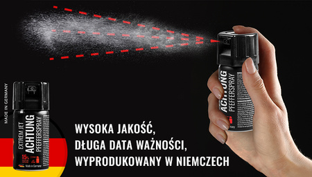 Gaz pieprzowy Achtung eXtrem Jet 15% OC strumień 40 ml 