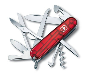 Scyzoryk Victorinox Huntsman czerwony transparentny 1.3713.T
