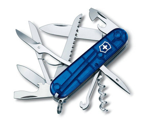 Scyzoryk Victorinox Huntsman niebieski transparentny 1.3713.T2