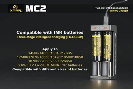 Ładowarka li-ion XTAR MC2-C 18650/26650 Li-ION USB-C