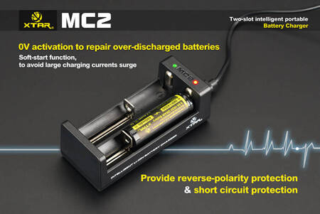 Ładowarka li-ion XTAR MC2-C 18650/26650 Li-ION USB-C